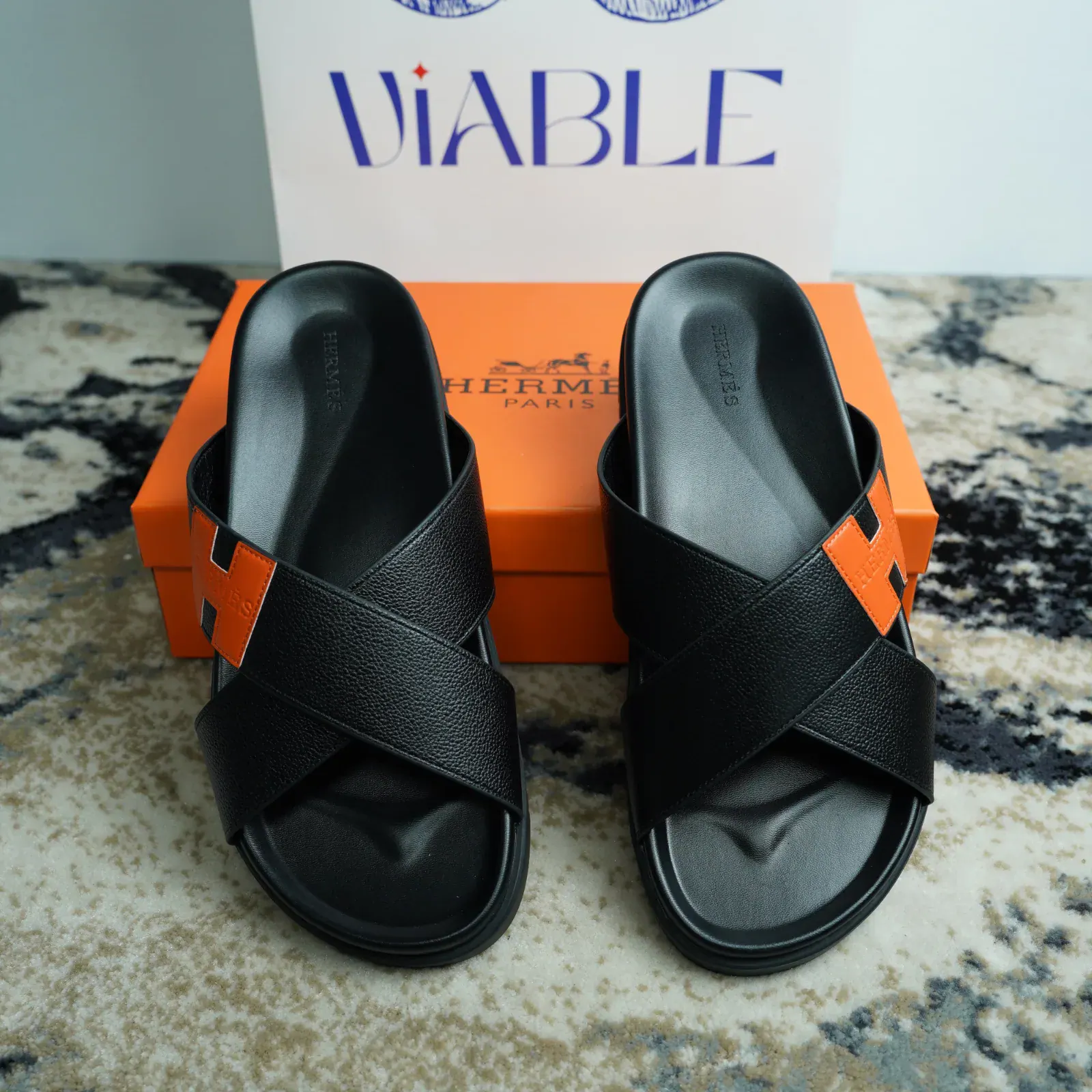 Hermès Men's Cross Strap Sandals
